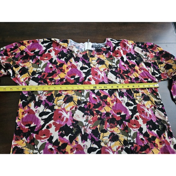 Cable & Gauge Women's Sweater Pink Floral Round Neck Long Sleeve Size 2X‎ - Picture 6 of 9